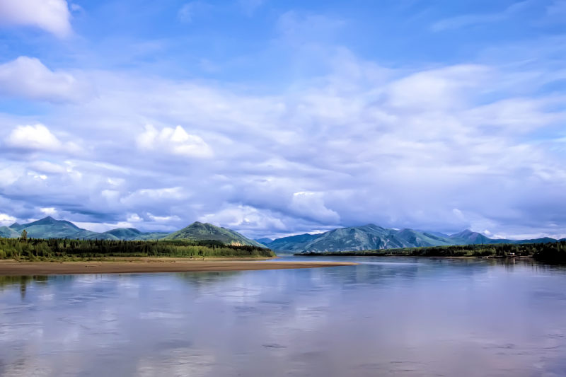 The Yukon River in Eagle, Alaska